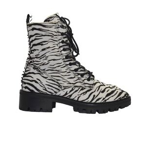Dolce Vita Zebra Print Lace-Up Ankle Boots Women’s 7.5